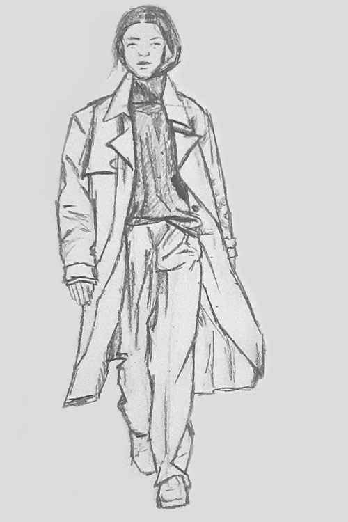 croquis tenue défilé