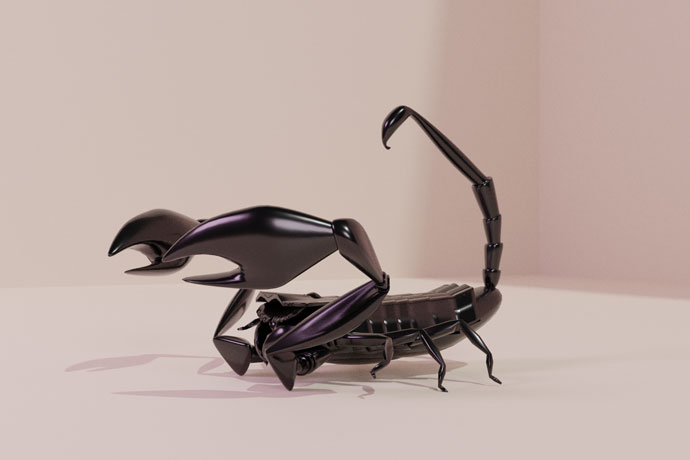 modélisation 3d d'un scorpion